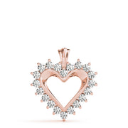 14K Rose Gold Multi-Diamond Fashion Pendant