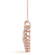 14K Rose Gold Multi-Diamond Fashion Pendant
