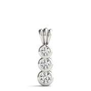 Round Diamond 0.50 CT Three-Stone Pendant