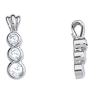 Round Diamond 0.50 CT Three-Stone Pendant