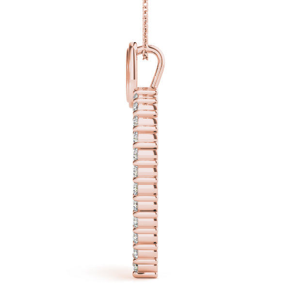 Rose Gold 1 CT Diamond Fashion Pendant