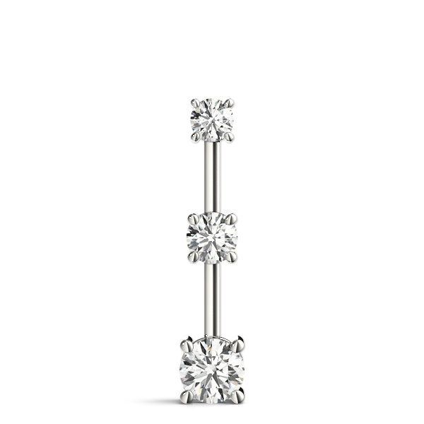 0.6 CTW Round Diamond Three Stone Pendant