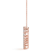 Rose Gold 1 CT Diamond Fashion Pendant Necklace