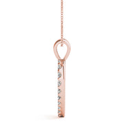 14K Rose Gold Multi-Diamond Fashion Pendant