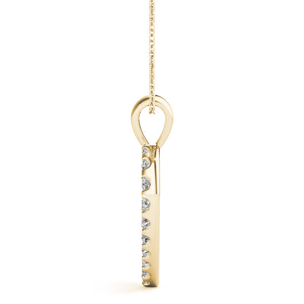 14K Yellow Gold Diamond Fashion Pendant
