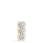 14K Yellow Gold 3-Stone Diamond Pendant
