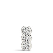 Round Diamond 3-Stone Pendant Necklace