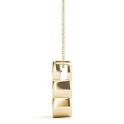 14K Yellow Gold 3-Stone Diamond Pendant
