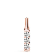 14K Rose Gold 1 CT Diamond 3-Stone Pendant