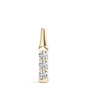 14K Yellow Gold 3-Stone Diamond Pendant