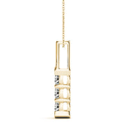 14K Yellow Gold 3-Stone Diamond Pendant