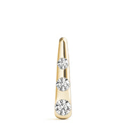 14K Yellow Gold 1/2 ct Diamond Three-Stone Pendant