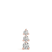 14K Rose Gold 1 CT Diamond Three-Stone Pendant