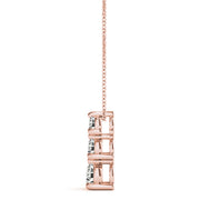 14K Rose Gold 1 CT Diamond Three-Stone Pendant