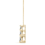 14K Yellow Gold Round Diamond 3-Stone Pendant