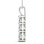 1 CTW Round Diamond Three Stone Pendant