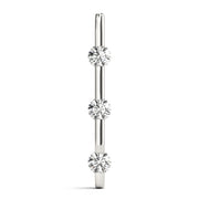 Round Diamond 3-Stone Pendant Necklace