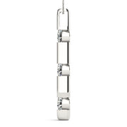 Round Diamond 3-Stone Pendant Necklace