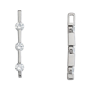 Round Diamond 3-Stone Pendant Necklace