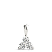 Round Diamond 3-Stone Pendant Necklace