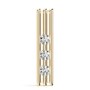 14K Yellow Gold 1/2 ct Diamond 3-Stone Pendant