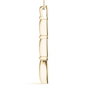 14K Yellow Gold 1/2 ct Diamond Three-Stone Pendant