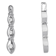 0.50 CT Round Diamond Three-Stone Pendant