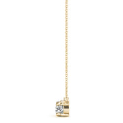 14K Yellow Gold Diamond Three-Stone Pendant Necklace