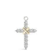 14K Yellow Gold 1 CT Diamond Cross Pendant