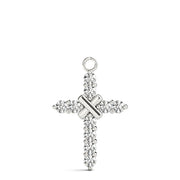Multi-Diamond Religious Cross Pendant