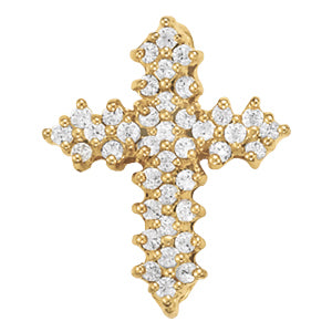 Multi-Diamond Religious Cross Pendant