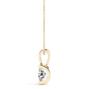 14K Yellow Gold 1ct Diamond Solitaire Pendant