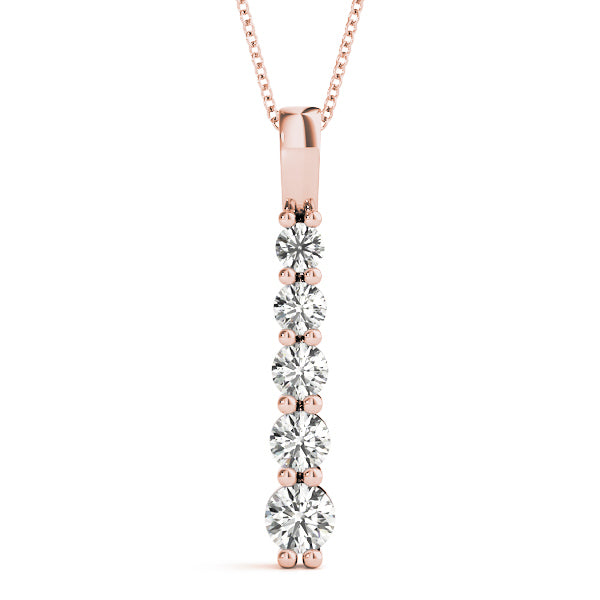 Rose Gold Diamond Pendant | 0.24 ctw Delicate Design