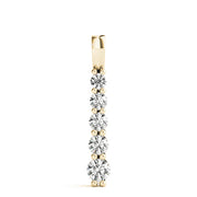 14K Yellow Gold Diamond Cluster Fashion Pendant