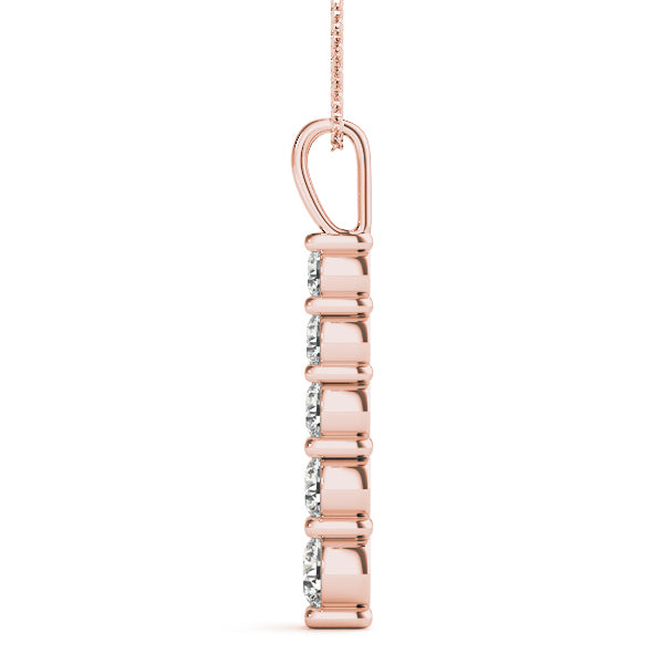 Rose Gold Diamond Pendant | 0.24 ctw Delicate Design
