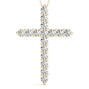 14K Yellow Gold Diamond Cluster Fashion Pendant