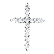 Multi-Diamond Religious Cross Pendant