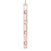 14K Rose Gold Round Diamond Fashion Pendant