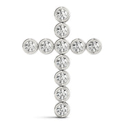 Multi-Diamond Religious Cross Pendant
