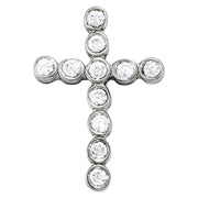 Multi-Diamond Religious Cross Pendant