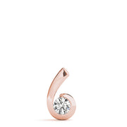 Rose Gold 0.5 CT Diamond Solitaire Pendant Necklace