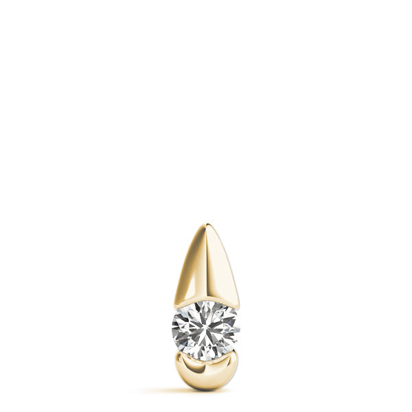 14K Yellow Gold 1/2 ct Diamond Solitaire Pendant