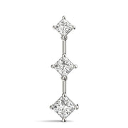 Diamond Three Stone 14K White Gold Pendant
