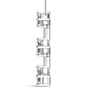 Diamond Three Stone 14K White Gold Pendant