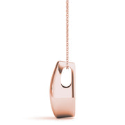 14K Rose Gold 1 ct Diamond Three-Stone Pendant Necklace