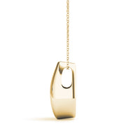 14K Yellow Gold 1 CT Diamond Three Stone Pendant