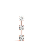 14K Rose Gold 1 CT Round Diamond Pendant