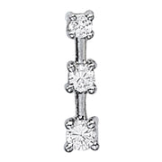 0.90 CT Round Diamond Three-Stone Pendant