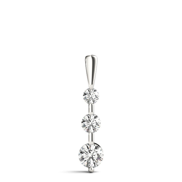 Three Stone Diamond Pendant