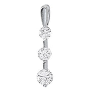 Three Stone Diamond Pendant